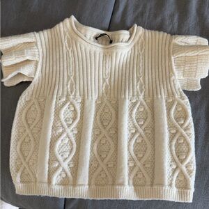 Ivory Textured Knit Top